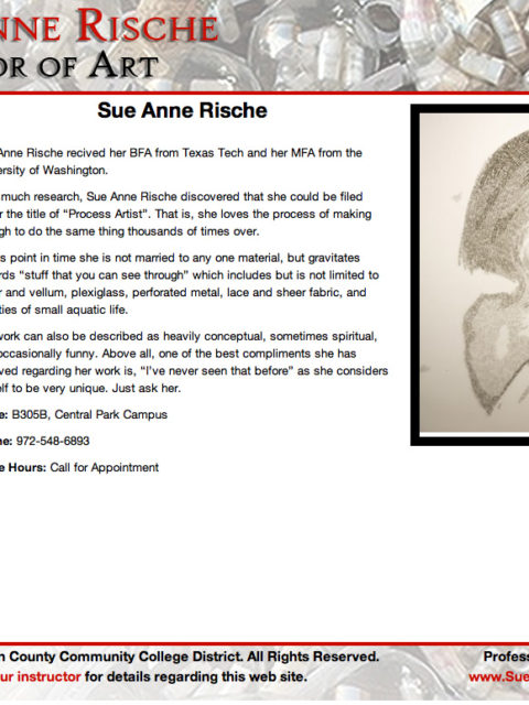 Sue Anne Rische, Instructor